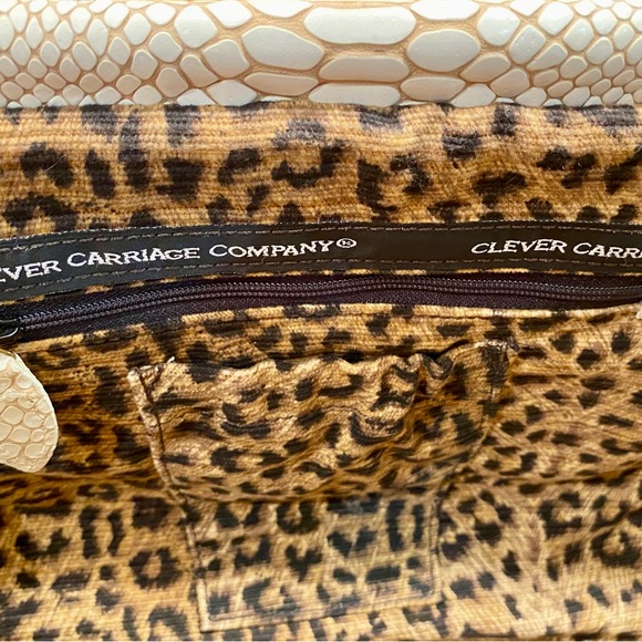 Clever Carriage Cabbage Rose Needlepoint Doctor Satchel - Picture 5 of 8